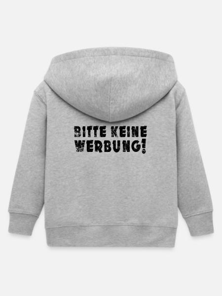 Bitte keine Werbung - Kinder Organic Kapuzenjacke Mini Cultivator von Stanley/Stella - Grau meliert