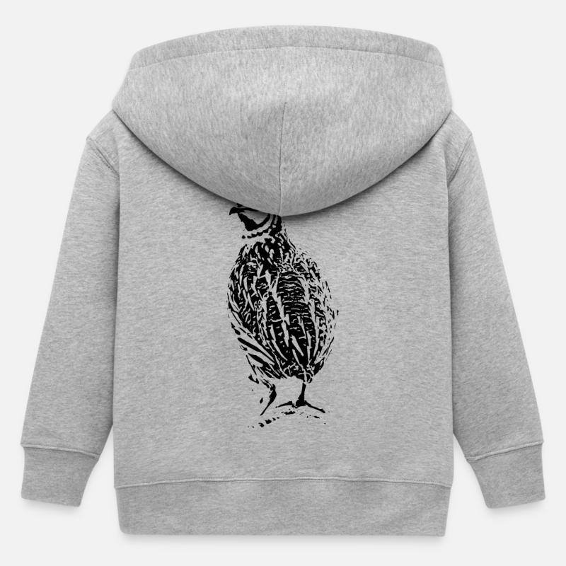 Conception de caille - Veste à capuche enfant bio Stanley/Stella - gris chiné