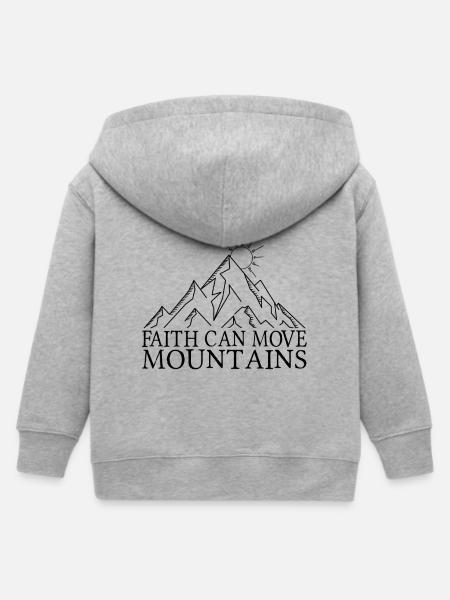 Glaube spruch - Kinder Organic Kapuzenjacke Mini Cultivator von Stanley/Stella - Grau meliert