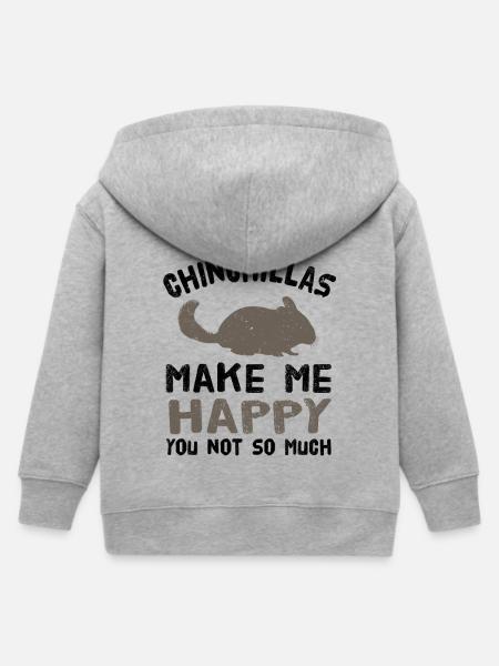 Chinchilla Happy - Kinder Organic Kapuzenjacke Mini Cultivator von Stanley/Stella - Grau meliert