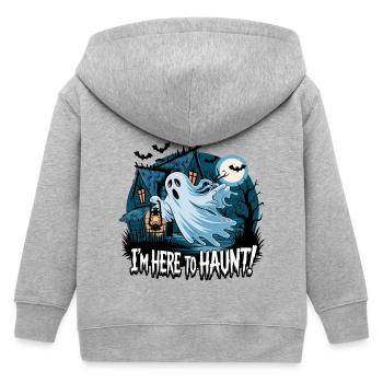 i'm here to haunt - Kinder Organic Kapuzenjacke Mini Cultivator von Stanley/Stella - Grau meliert - Hinten