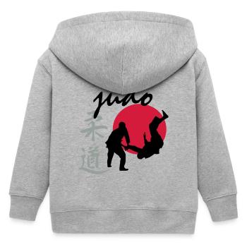 Judo - Kinder Organic Kapuzenjacke Mini Cultivator von Stanley/Stella - Grau meliert - Hinten