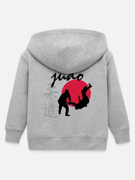 Judo - Kinder Organic Kapuzenjacke Mini Cultivator von Stanley/Stella - Grau meliert