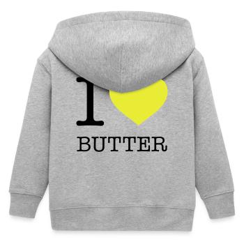 I LOVE BUTTER - Kinder Organic Kapuzenjacke Mini Cultivator von Stanley/Stella - Grau meliert - Hinten