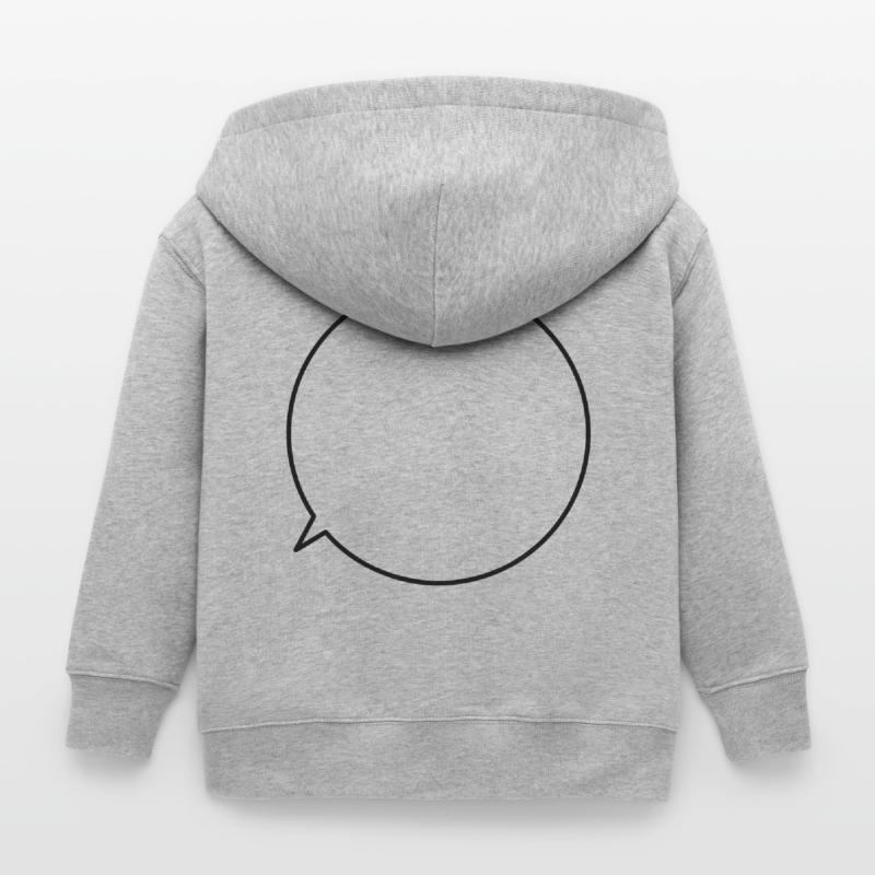 Speech bubble request text customizable Kids Organic Zip-up Hoodie by Stanley/Stella