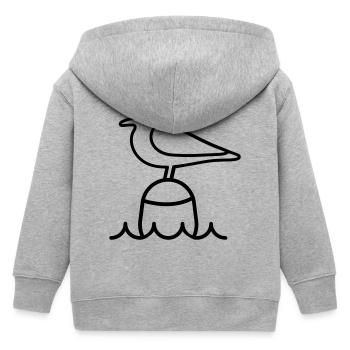 Möwe Moin - Kinder Organic Kapuzenjacke Mini Cultivator von Stanley/Stella - Grau meliert - Hinten
