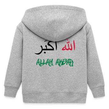 Allah Akbar - Kinder Organic Kapuzenjacke Mini Cultivator von Stanley/Stella - Grau meliert - Hinten