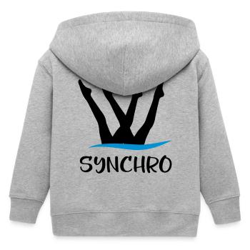 Synchronschwimmen - Kinder Organic Kapuzenjacke Mini Cultivator von Stanley/Stella - Grau meliert - Hinten