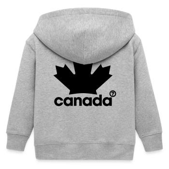 Kanada Ahornblatt – Proudly Canadian Flagge Design - Kinder Organic Kapuzenjacke Mini Cultivator von Stanley/Stella - Grau meliert - Hinten