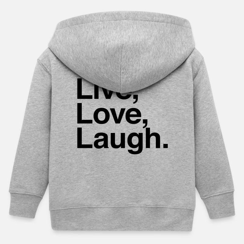 rire vivant d'amour - Veste à capuche enfant bio Stanley/Stella - gris chiné