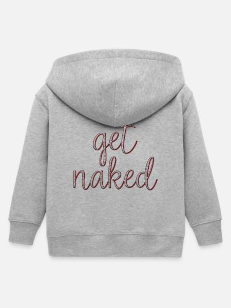 Get Naked - Kinder Organic Kapuzenjacke Mini Cultivator von Stanley/Stella - Grau meliert