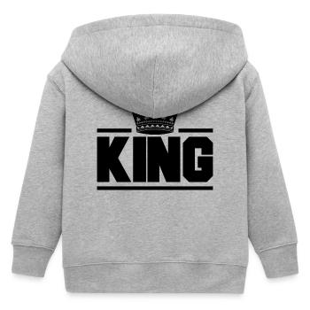 König - Kinder Organic Kapuzenjacke Mini Cultivator von Stanley/Stella - Grau meliert - Hinten