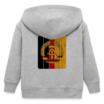 GDR beams in vintage design / gift Ostalgie - Kids Organic Zip-up Hoodie by Stanley/Stella - heather grey - Back