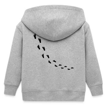 fussabdruecke_kommt - Kinder Organic Kapuzenjacke Mini Cultivator von Stanley/Stella - Grau meliert - Hinten