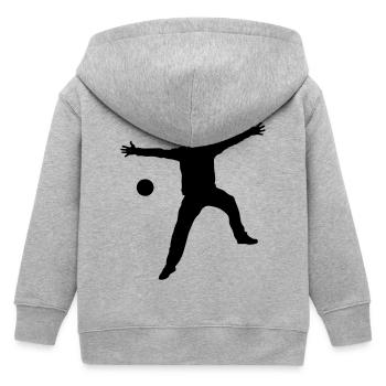 Handball Torwart - Kinder Organic Kapuzenjacke Mini Cultivator von Stanley/Stella - Grau meliert - Hinten
