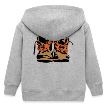 alte Schuhe - Kinder Organic Kapuzenjacke Mini Cultivator von Stanley/Stella - Grau meliert - Hinten