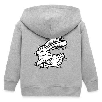 Doux bébé lapin de Pâques lapin de Pâques - Veste à capuche enfant bio Stanley/Stella - gris chiné - Dos