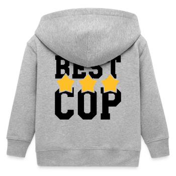 Polizist / Justiz / Polizei / Gewehr - Kinder Organic Kapuzenjacke Mini Cultivator von Stanley/Stella - Grau meliert - Hinten