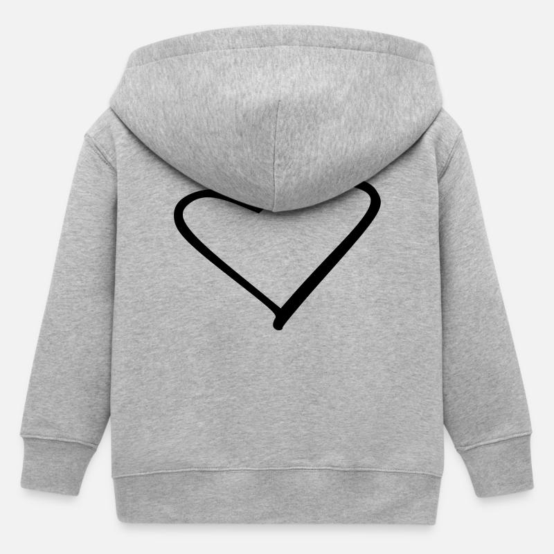 Coeur - Veste à capuche enfant bio Stanley/Stella - gris chiné