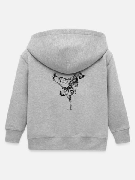 hip hop - Kinder Organic Kapuzenjacke Mini Cultivator von Stanley/Stella - Grau meliert