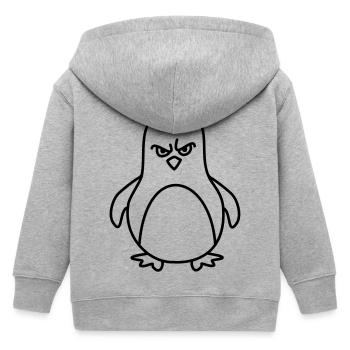 lustiger pinguin - Kinder Organic Kapuzenjacke Mini Cultivator von Stanley/Stella - Grau meliert - Hinten