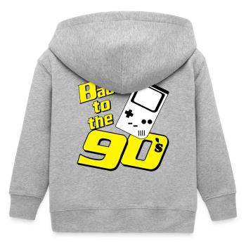 90er Party , Mottoparty , 90er Retrogame (25) - Kinder Organic Kapuzenjacke Mini Cultivator von Stanley/Stella - Grau meliert - Hinten
