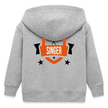 Chanteur - Chanter 🎤 - Veste à capuche enfant bio Stanley/Stella - gris chiné - Dos