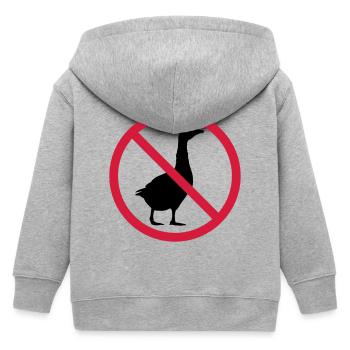 Signe interdit d'oie - Veste à capuche enfant bio Stanley/Stella - gris chiné - Dos