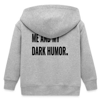ME AND MY DARK HUMOR. - Kinder Organic Kapuzenjacke Mini Cultivator von Stanley/Stella - Grau meliert - Hinten