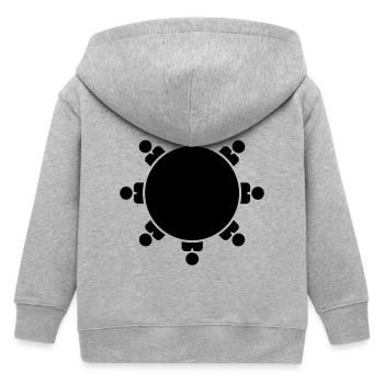Runder Tisch - Kinder Organic Kapuzenjacke Mini Cultivator von Stanley/Stella - Grau meliert - Hinten