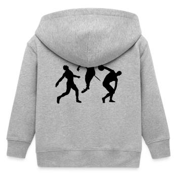Leichtathletik - Kinder Organic Kapuzenjacke Mini Cultivator von Stanley/Stella - Grau meliert - Hinten
