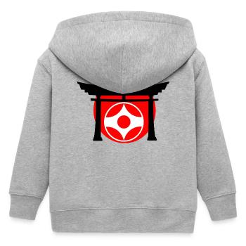 Signe kanku Kyokushin en Torii - Veste à capuche enfant bio Stanley/Stella - gris chiné - Dos