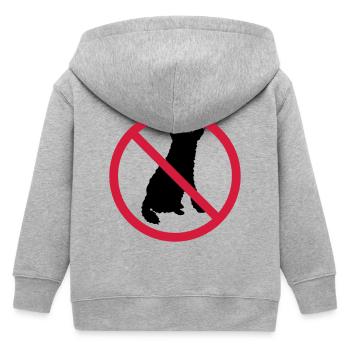 Chiens Interdit Bouclier - Veste à capuche enfant bio Stanley/Stella - gris chiné - Dos