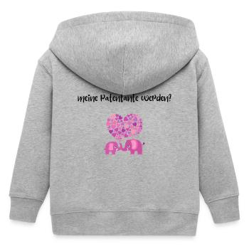 Patentante - Kinder Organic Kapuzenjacke Mini Cultivator von Stanley/Stella - Grau meliert - Hinten