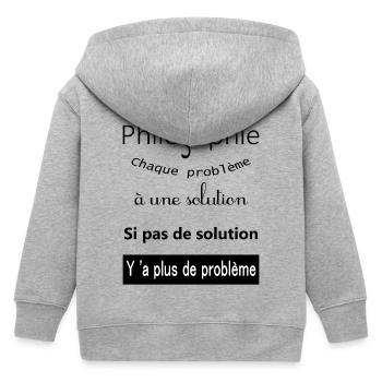 My philosophie - Veste à capuche enfant bio Stanley/Stella - gris chiné - Dos