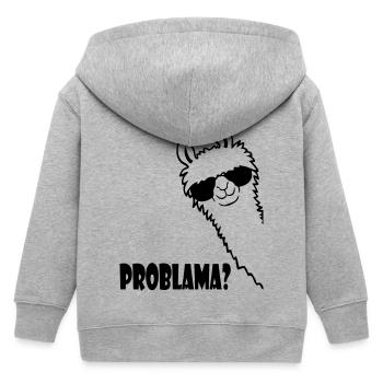 Lama Problama Question - Veste à capuche enfant bio Stanley/Stella - gris chiné - Dos