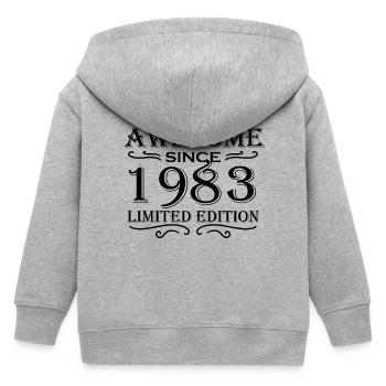 1983 - Né en 1983 - Veste à capuche enfant bio Stanley/Stella - gris chiné - Dos
