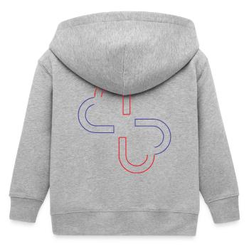 double cœur - Veste à capuche enfant bio Stanley/Stella - gris chiné - Dos