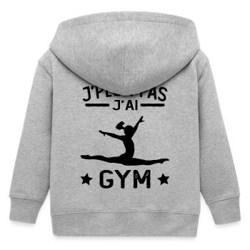 Gymnastique Cadeau Je Peux Pas J'ai Gym - Veste à capuche enfant bio Stanley/Stella - gris chiné - Dos