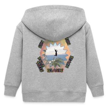 Les îles Canaries avec leur propre touche - plaisir ensoleillé sur la plage - Veste à capuche enfant bio Stanley/Stella - gris chiné - Dos