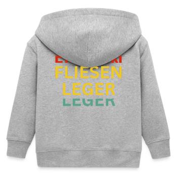 Motivierende Wortspiel-Kunst auf Textilien - Kinder Organic Kapuzenjacke Mini Cultivator von Stanley/Stella - Grau meliert - Hinten