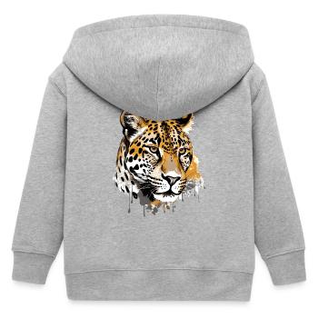 Jaguar - Kinder Organic Kapuzenjacke Mini Cultivator von Stanley/Stella - Grau meliert - Hinten