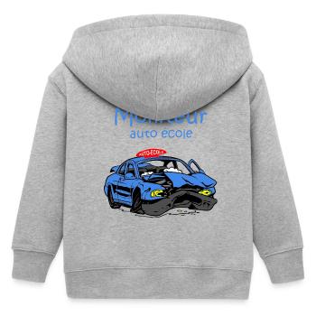 Moniteur auto-école - Veste à capuche enfant bio Stanley/Stella - gris chiné - Dos