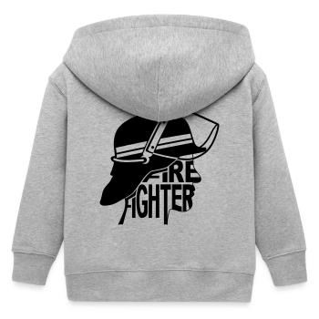 FireFighter - Kinder Organic Kapuzenjacke Mini Cultivator von Stanley/Stella - Grau meliert - Hinten