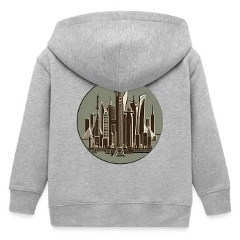 Gratte-ciel - Veste à capuche enfant bio Stanley/Stella - gris chiné - Dos