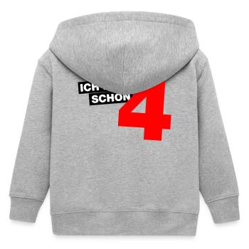 Ich bin schon 4 - Kinder Organic Kapuzenjacke Mini Cultivator von Stanley/Stella - Grau meliert - Hinten