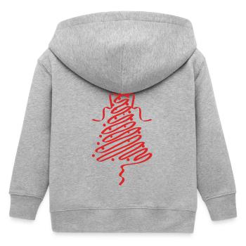 Noël, noël, noël, noël, noël, noël, noël, noël, - Veste à capuche enfant bio Stanley/Stella - gris chiné - Dos