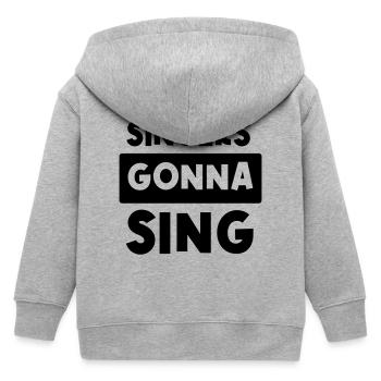 Singers gonna sing - Kinder Organic Kapuzenjacke Mini Cultivator von Stanley/Stella - Grau meliert - Hinten