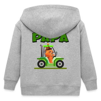 Agriculteur Papa Tracteur - Veste à capuche enfant bio Stanley/Stella - gris chiné - Dos