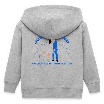 just married | Hochzeit - Kinder Organic Kapuzenjacke Mini Cultivator von Stanley/Stella - Grau meliert - Hinten